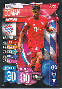 Kingsley Coman Bayern Munchen 2019/20 Topps Match Attax CL #BAY11